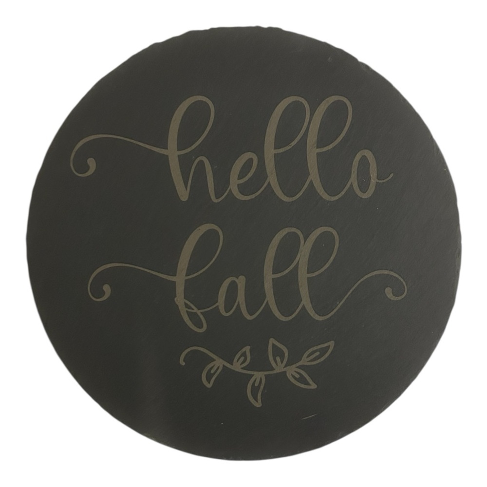 Hello Fall Engraved Slate Serving Platter